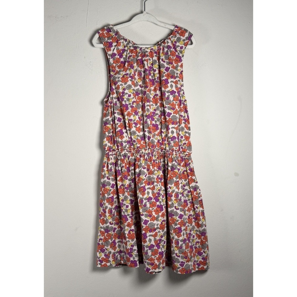 Peek Girls Size 8 Dress Flowers Party Sleeveless Smocked Midi Stretch Cotton